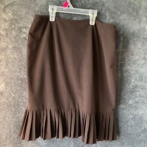 Brown Ruffle Skirt